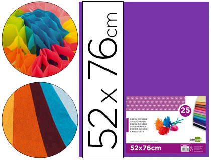 25h. papel seda Liderpapel 52x76cm. 18g/m² violeta